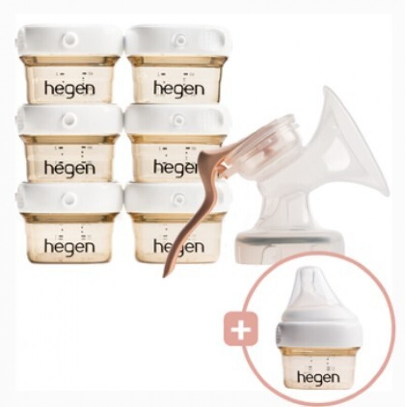 헤겐 모유수유 스타터 키트 (이유식용기 60ml 6P+수동유축기)+젖병 60ml 1P 증정